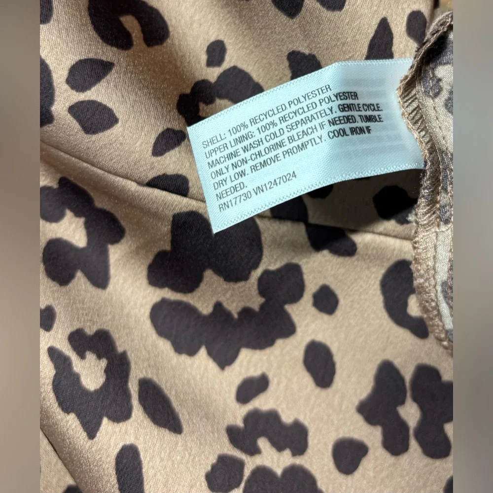 ✨A New Day Leopard Print Satin Slip Dress Size XS